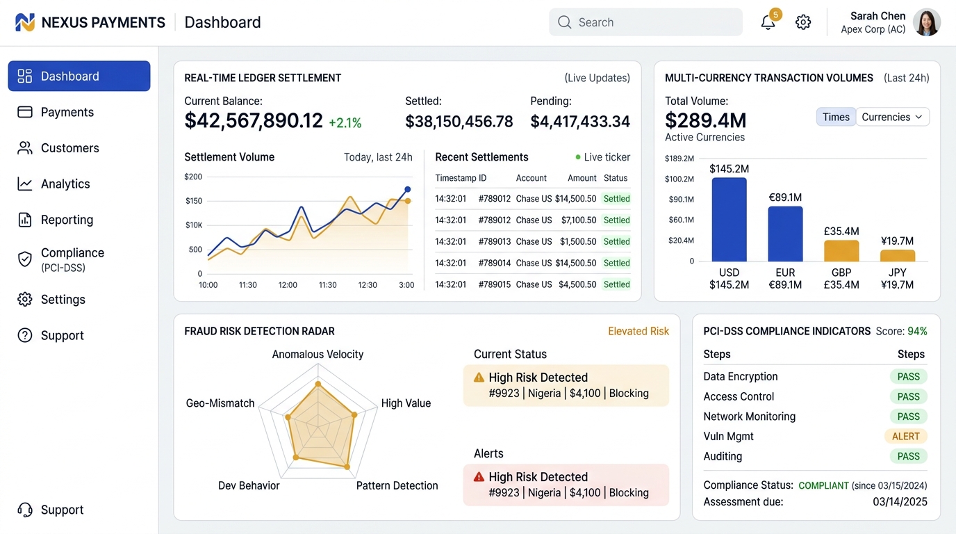 FinTech & Banking Solutions UI Platform Architecture Mockup