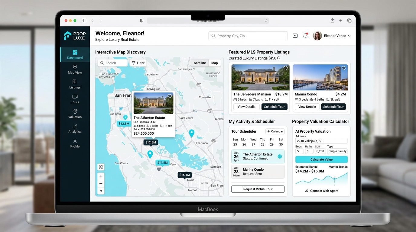 Real Estate & PropTech UI Platform Architecture Mockup